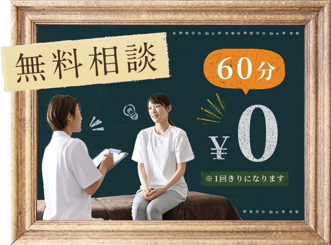 無料相談60分￥0※１回きりになります